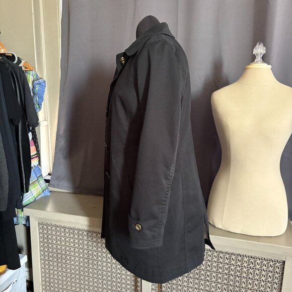 Vintage Coach Turn Lock Button Trench Coat in Black - Picture 6 of 9